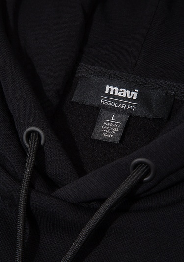  Mavi Mavi Baskılı Kapüşonlu Siyah Sweatshirt 0S10549-900