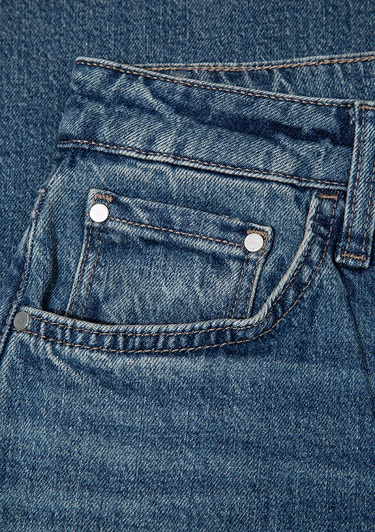  Mavi Leila Premium Blue Gölgeli Koyu Mavi Jean Pantolon 1010600-A1572