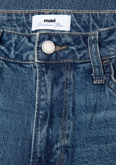  Mavi Leila Premium Blue Gölgeli Koyu Mavi Jean Pantolon 1010600-A1572