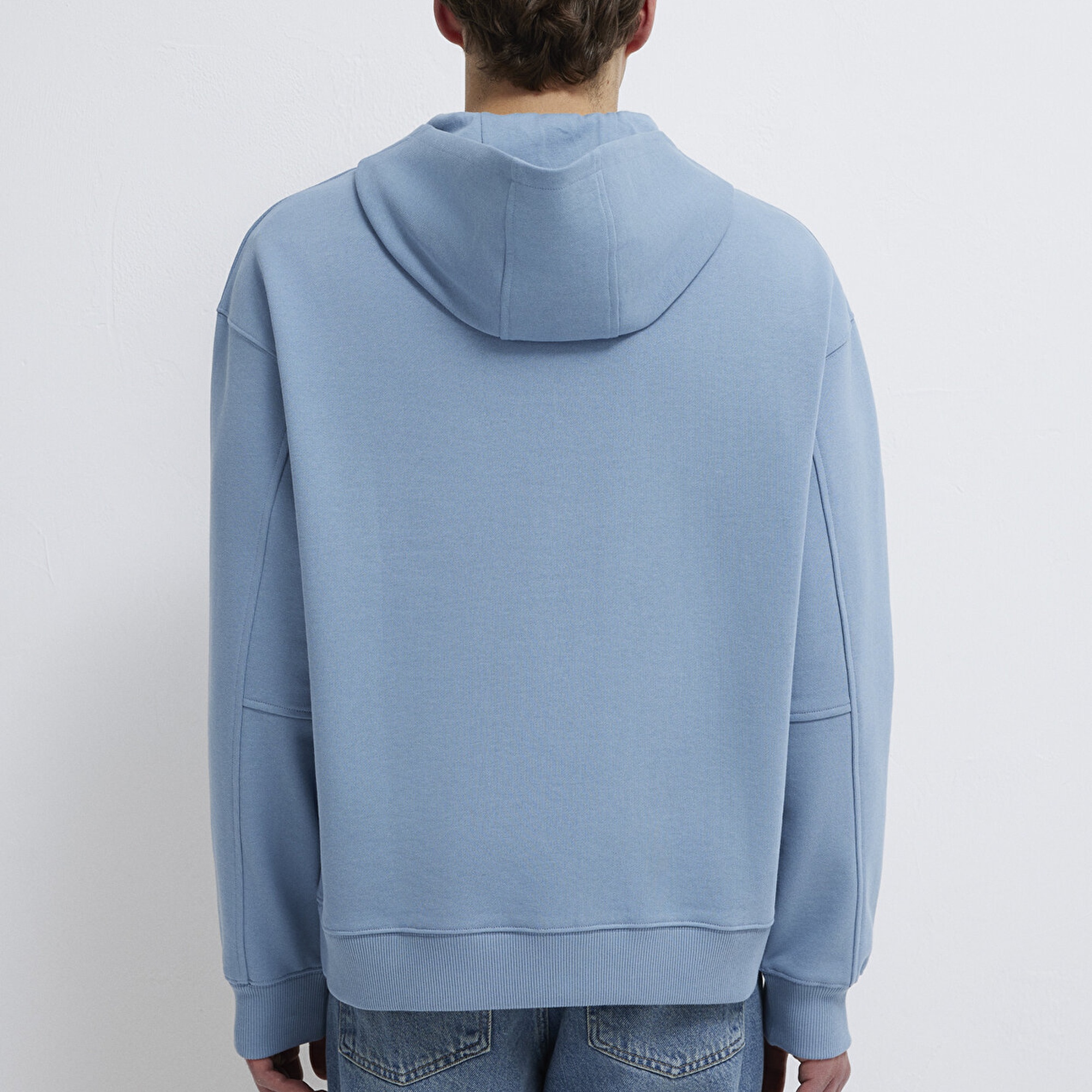 Mavi MVJNS Nakışlı Yarı Fermuarlı Mavi Sweatshirt 0S10543-86998