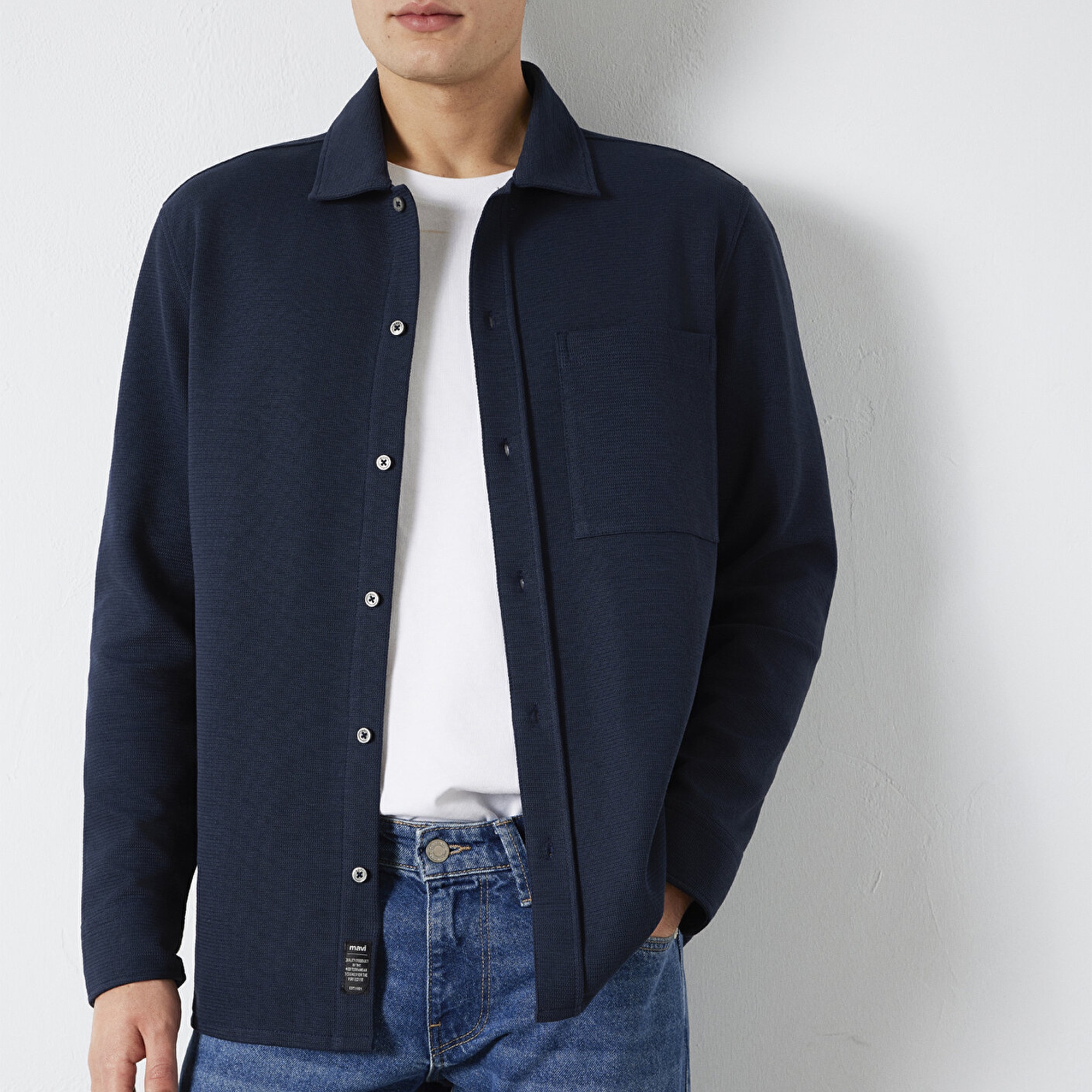 Mavi Cepli Lacivert Gömlek Regular Fit / Normal Kesim 0211874-70490