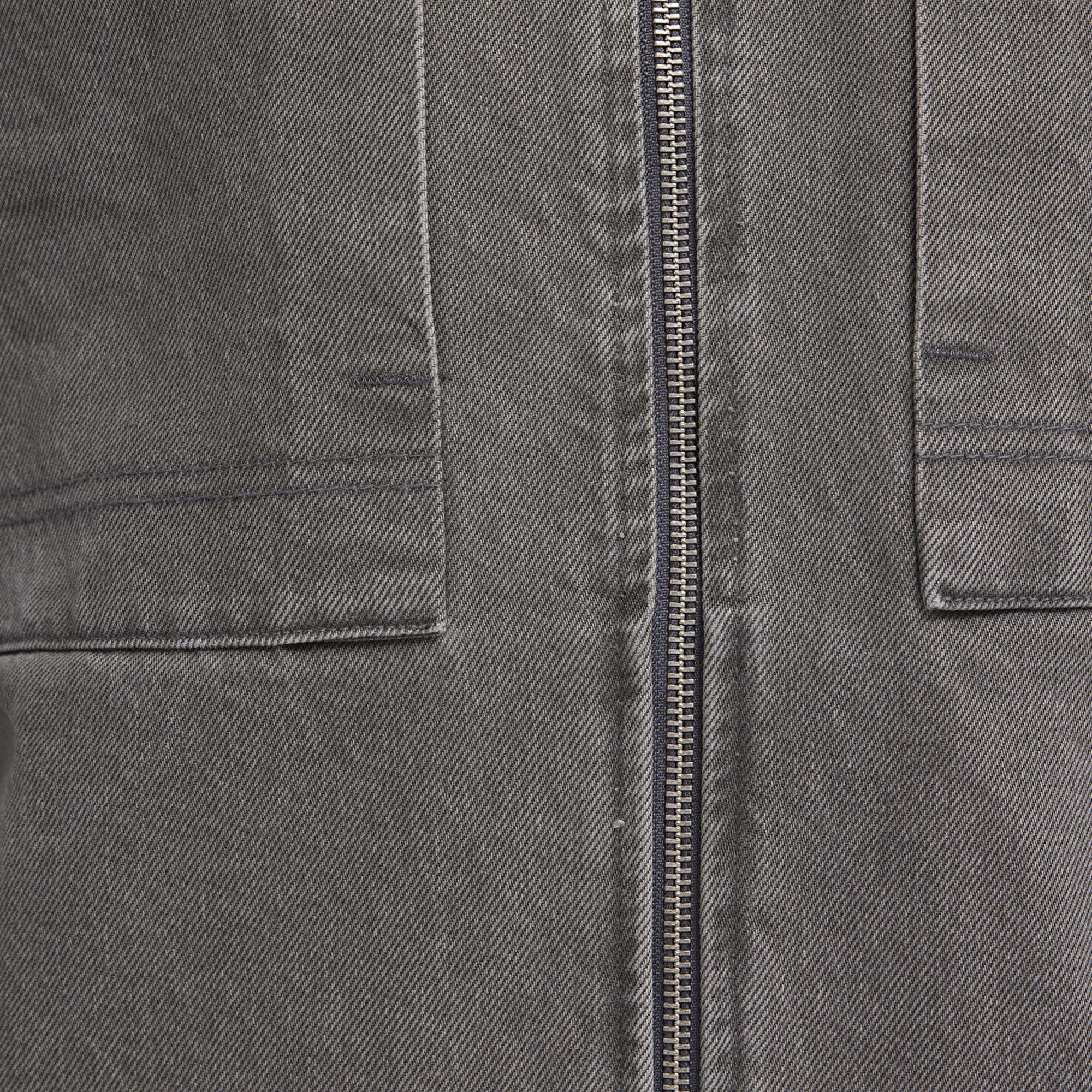 Mavi Fermuarlı Antrasit Gömlek Loose Fit / Bol Rahat Kesim 0211882-900