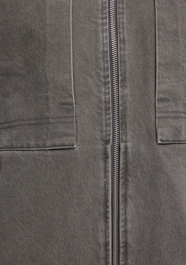  Mavi Fermuarlı Antrasit Gömlek Loose Fit / Bol Rahat Kesim 0211882-900