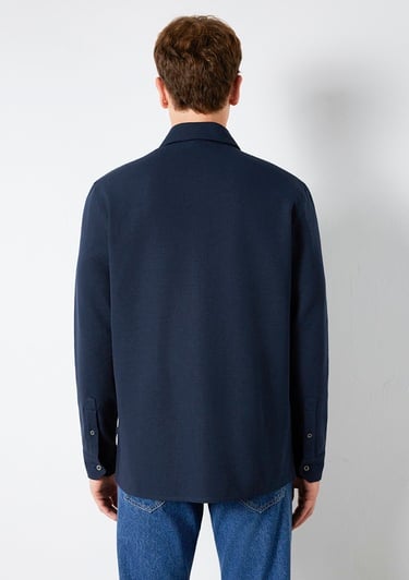  Mavi Cepli Lacivert Gömlek Regular Fit / Normal Kesim 0211874-70490