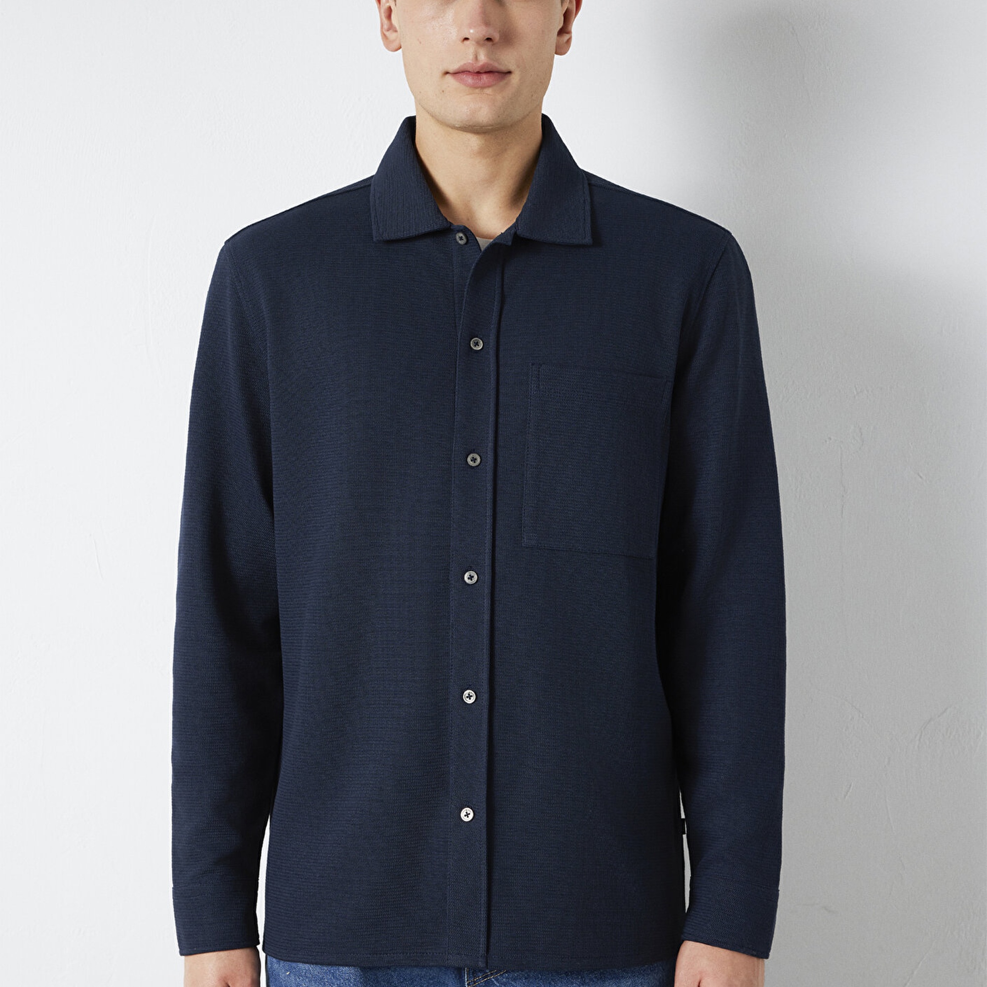 Mavi Cepli Lacivert Gömlek Regular Fit / Normal Kesim 0211874-70490