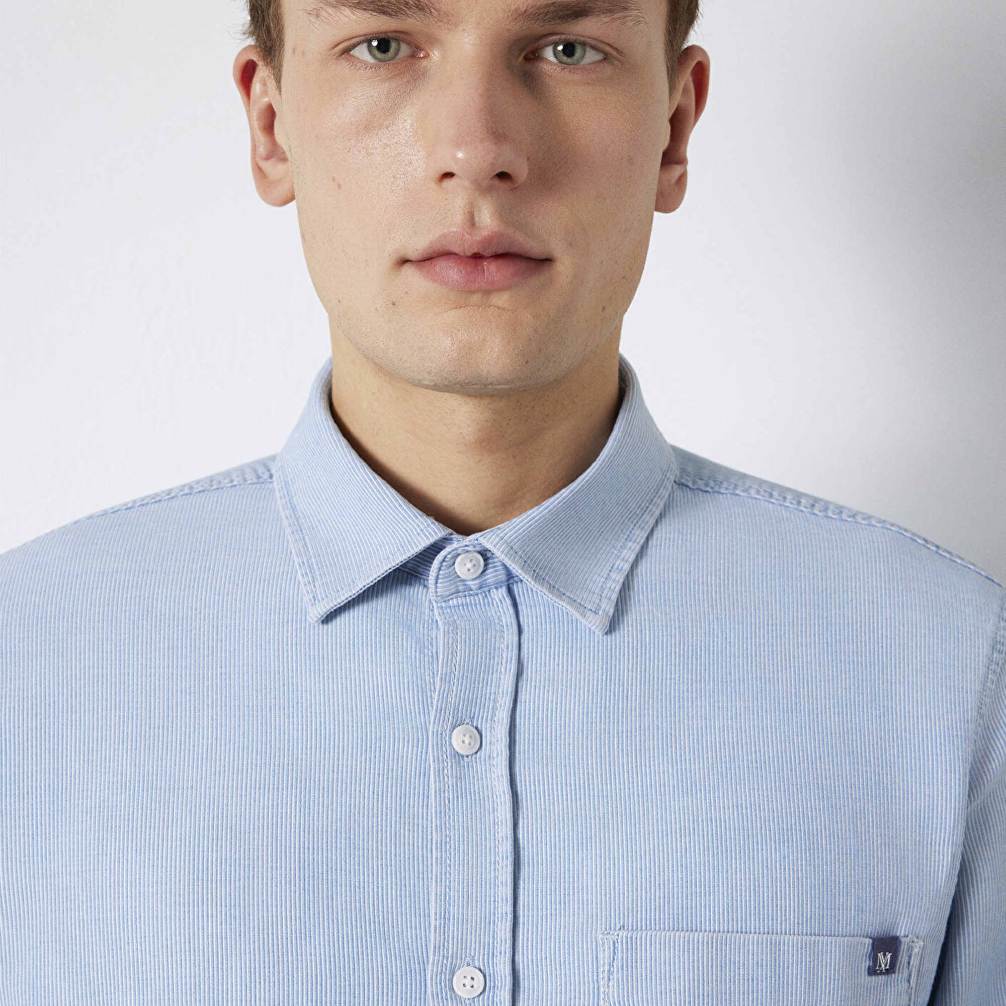 Mavi Çizgili Mavi Cepli Gömlek  0211852-91407