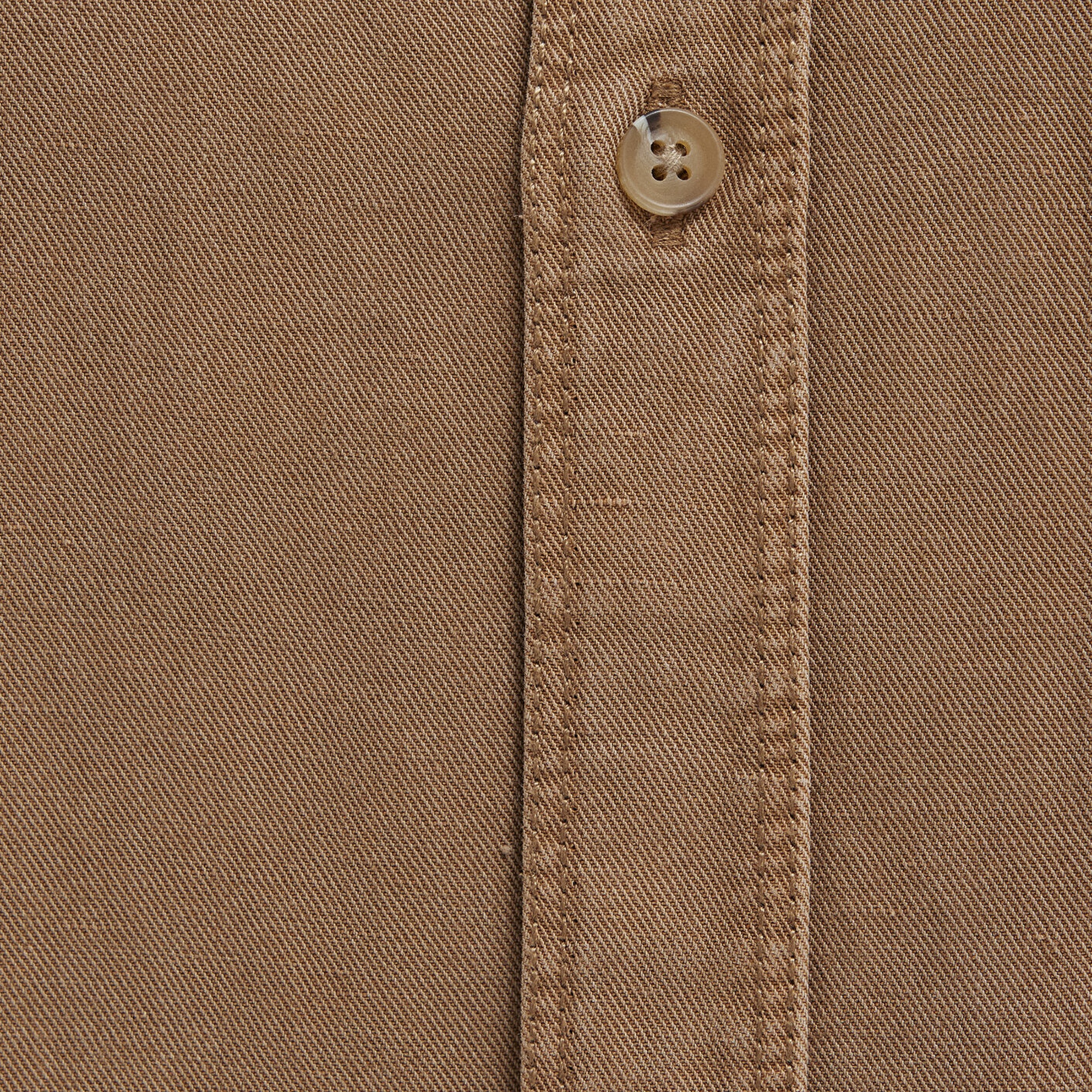 Mavi Cepli Kahverengi Gömlek  0211827-88616