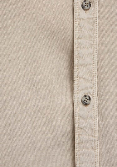  Mavi Cepli Ekru Gömlek Regular Fit / Normal Kesim 0211827-70004