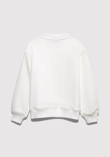  Mavi Kalp Baskılı Ekru Bomber Ceket 7S10174-70057