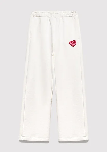  Mavi Kalp Baskılı Ekru Eşofman Altı 7010044-70057