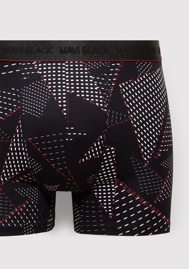  Mavi Baskılı Siyah Boxer 0912177-900