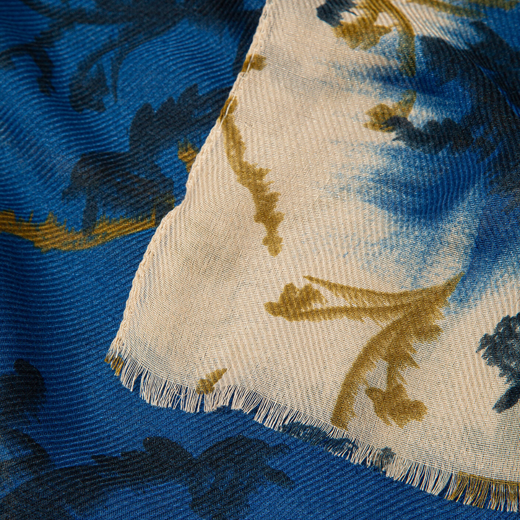 Mavi Desenli Lacivert Şal 1913849-35596