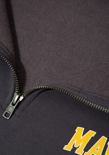  Mavi Mavi Logo Baskılı Yarı Fermuarlı Antrasit Sweatshirt 0S10208-70101