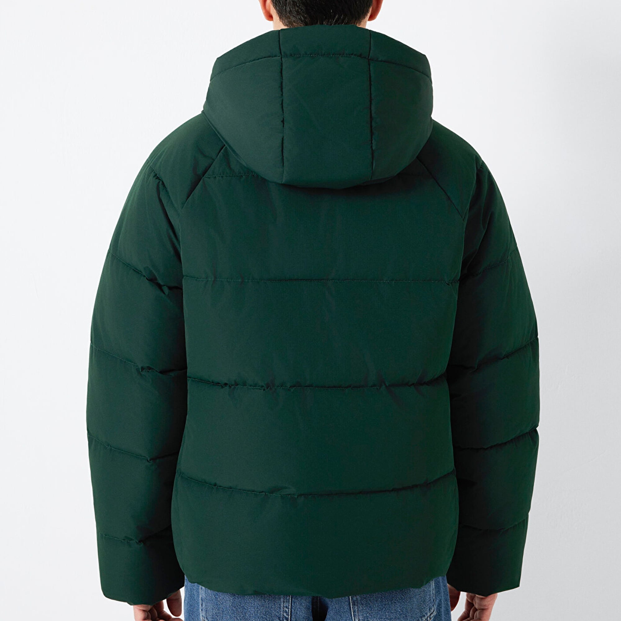 Mavi Kapüşonlu Yeşil Ceket Loose Fit / Bol Rahat Kesim 0110756-85370