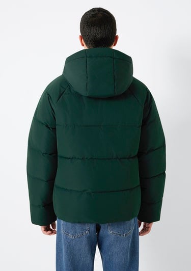  Mavi Kapüşonlu Yeşil Ceket Loose Fit / Bol Rahat Kesim 0110756-85370