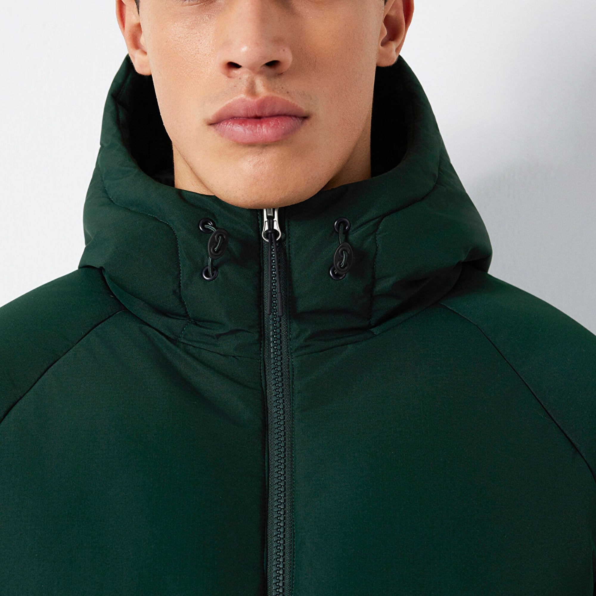 Mavi Kapüşonlu Yeşil Ceket Loose Fit / Bol Rahat Kesim 0110756-85370