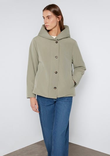  Mavi Kapüşonlu Yeşil Ceket Regular Fit / Normal Kesim 1110814-71818