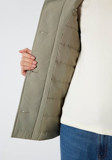  Mavi Kapüşonlu Yeşil Ceket Regular Fit / Normal Kesim 1110814-71818