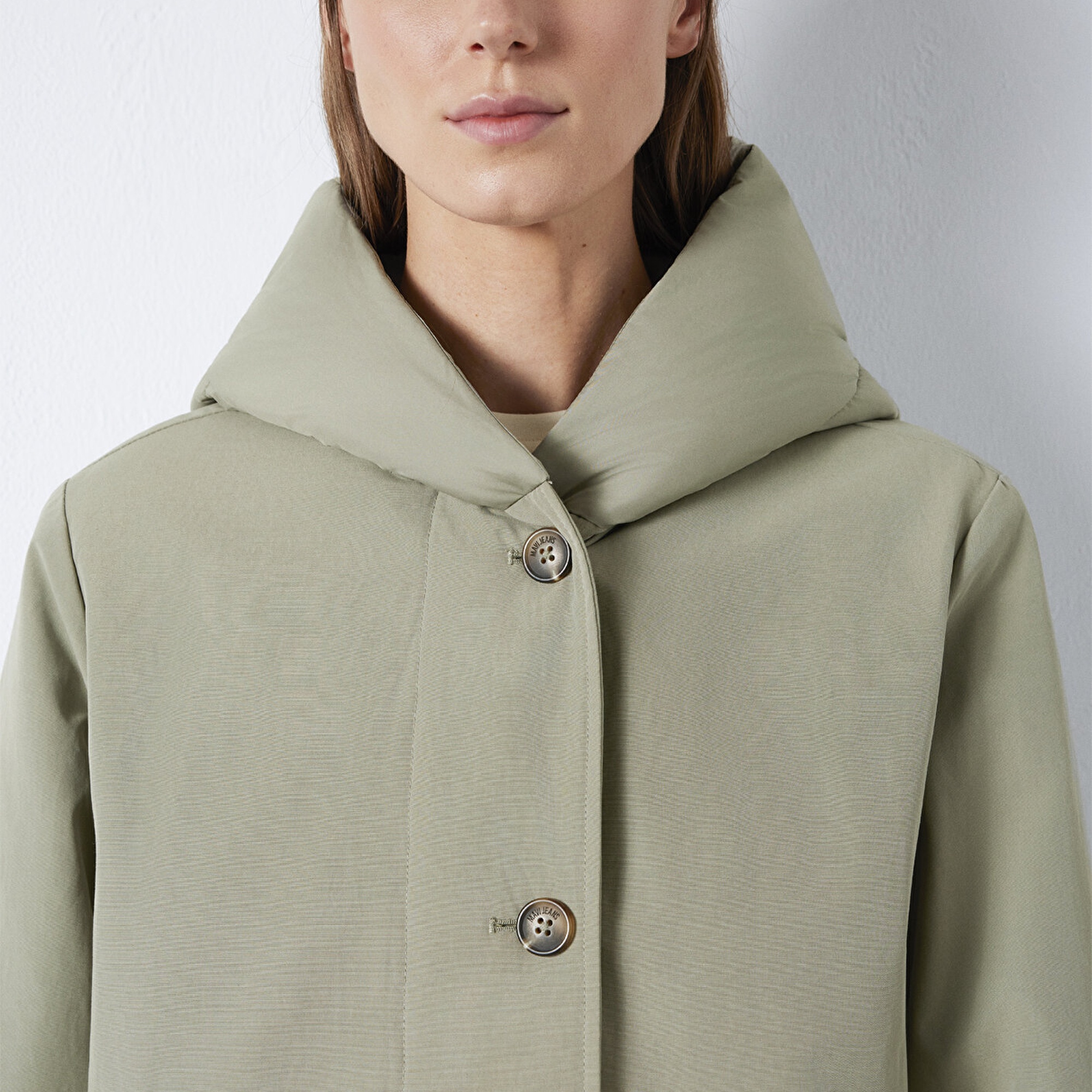 Mavi Kapüşonlu Yeşil Ceket Regular Fit / Normal Kesim 1110814-71818