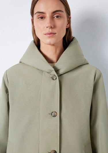  Mavi Kapüşonlu Yeşil Ceket Regular Fit / Normal Kesim 1110814-71818