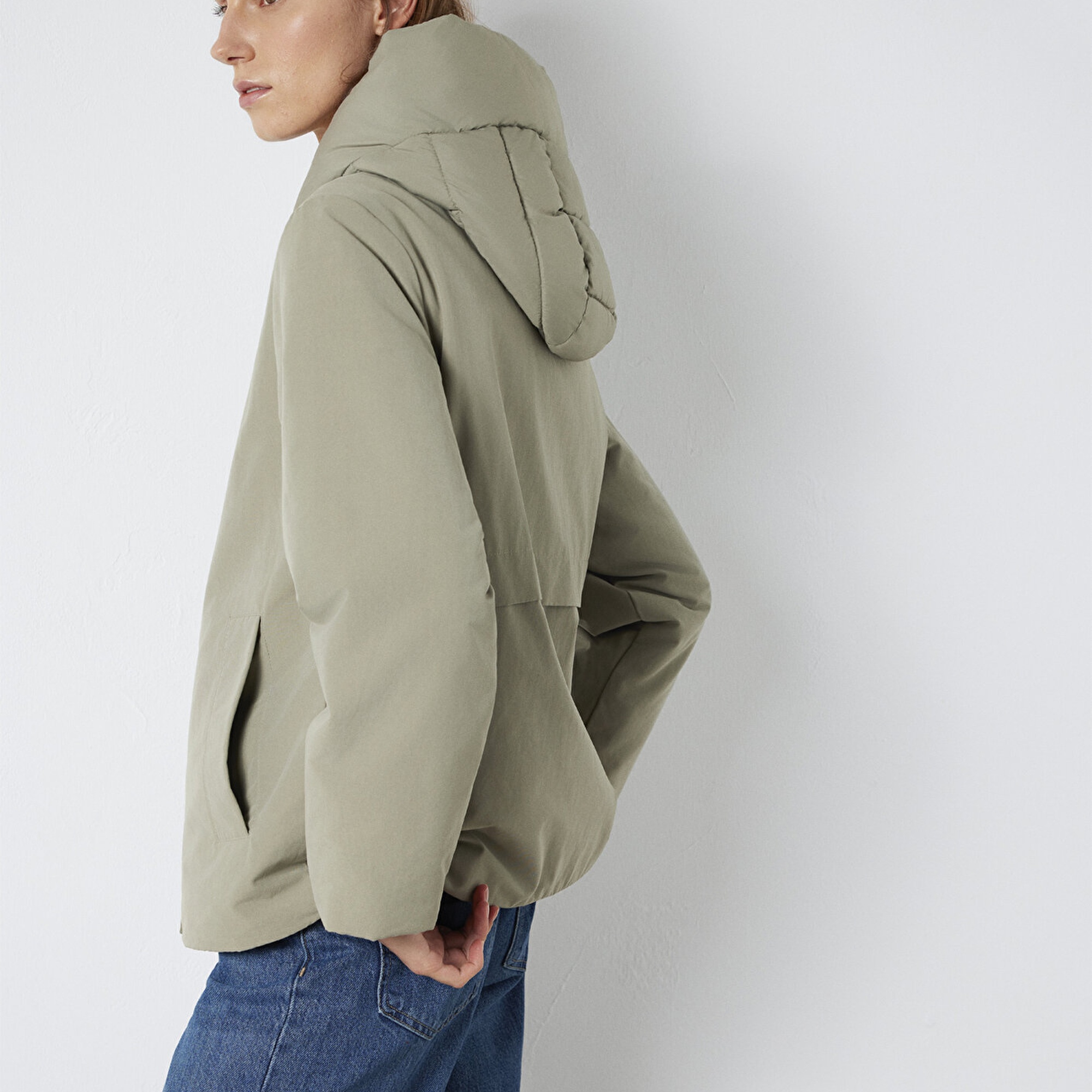 Mavi Kapüşonlu Yeşil Ceket Regular Fit / Normal Kesim 1110814-71818