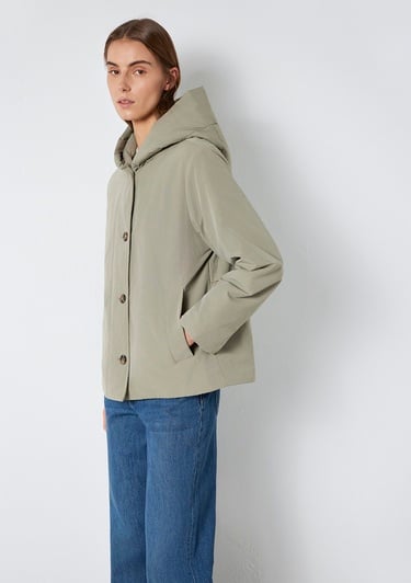  Mavi Kapüşonlu Yeşil Ceket Regular Fit / Normal Kesim 1110814-71818