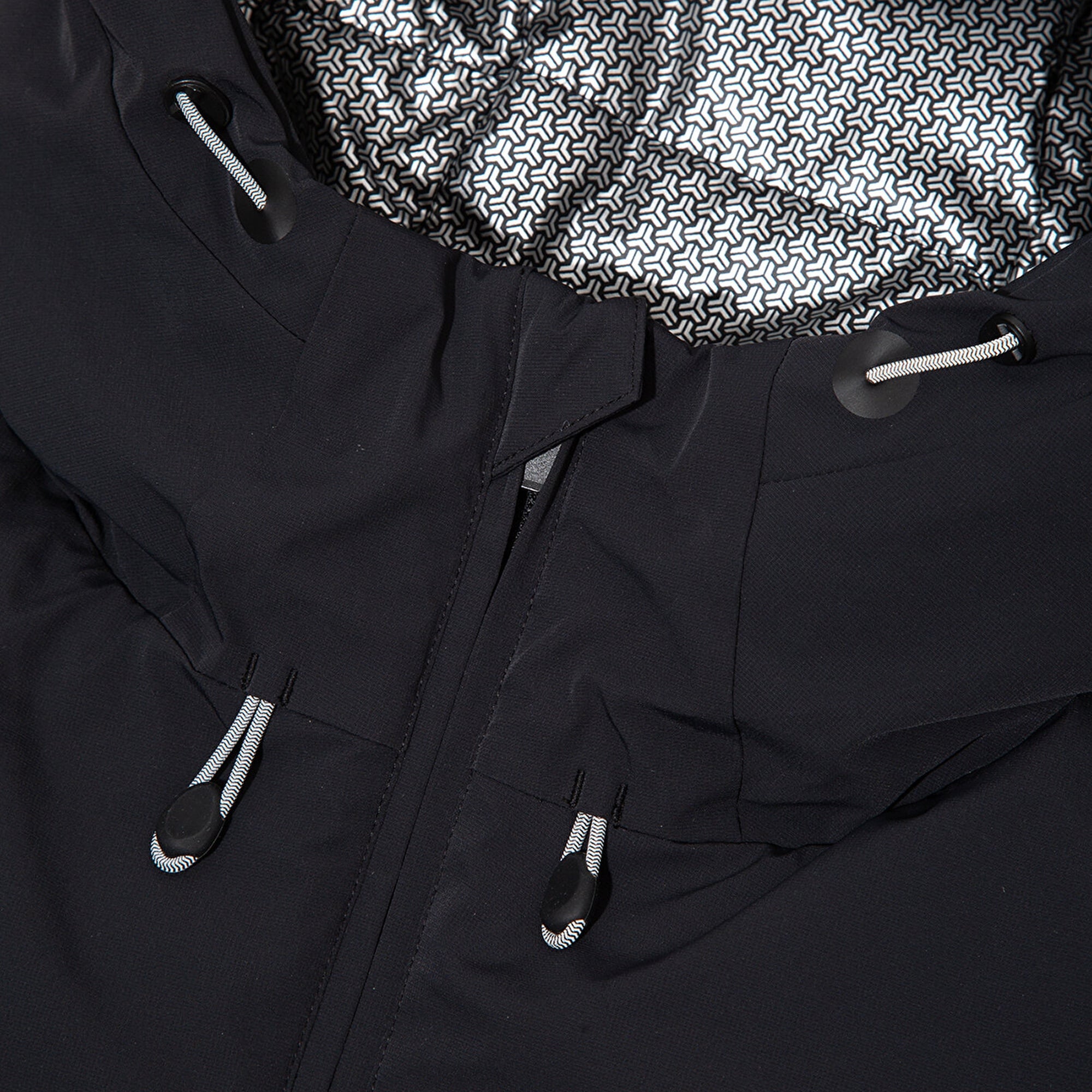 Mavi Su İtici Kapüşonlu Siyah Ceket Loose Fit / Bol Rahat Kesim 0110793-71379