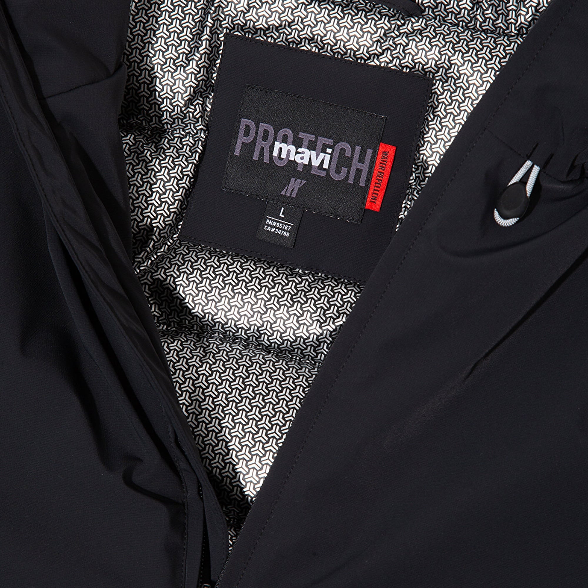 Mavi Su İtici Kapüşonlu Siyah Ceket Loose Fit / Bol Rahat Kesim 0110793-71379