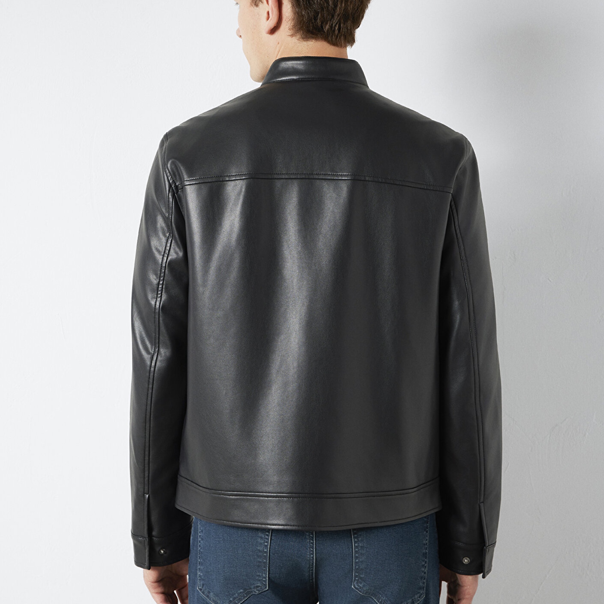 Mavi Siyah Biker Ceket Slim Fit / Dar Kesim 0110789-71379