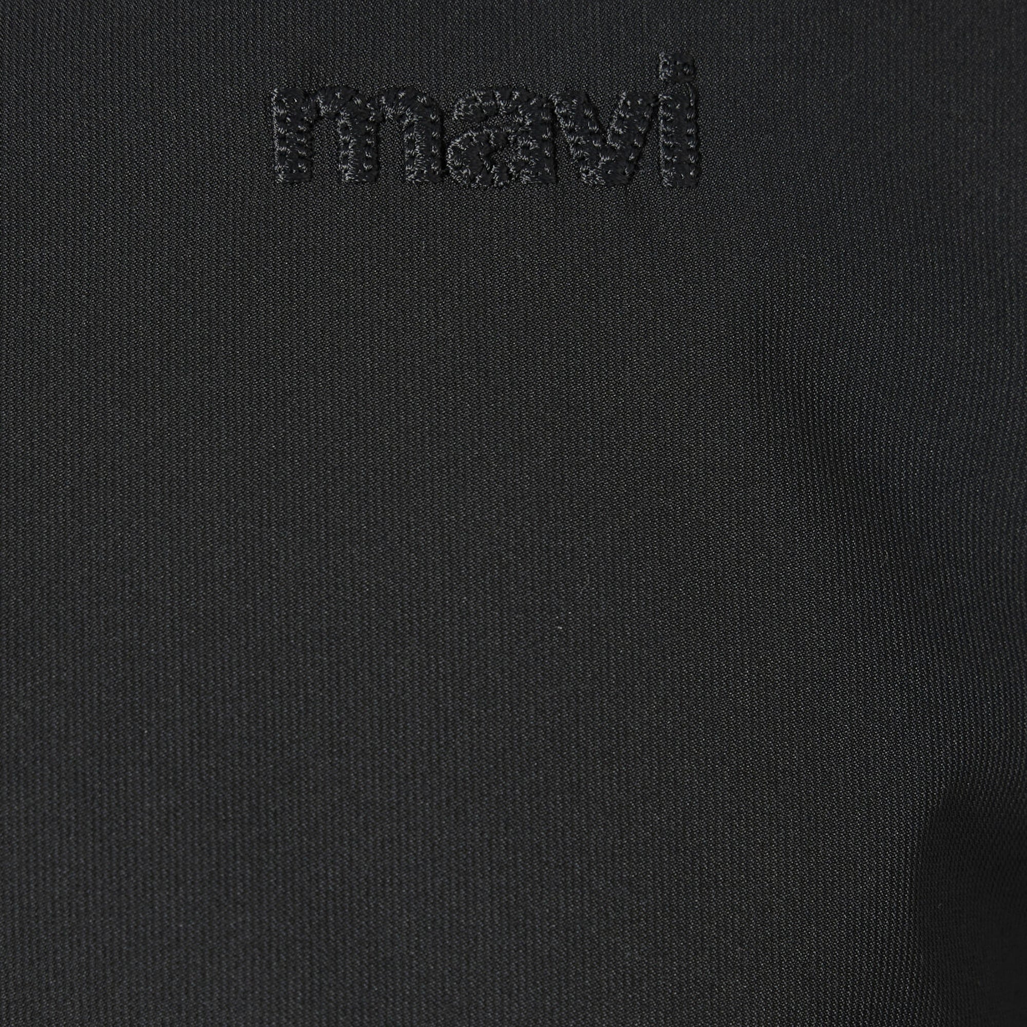 Mavi Kapüşonlu Siyah Ceket Loose Fit / Bol Rahat Kesim 0110758-71379