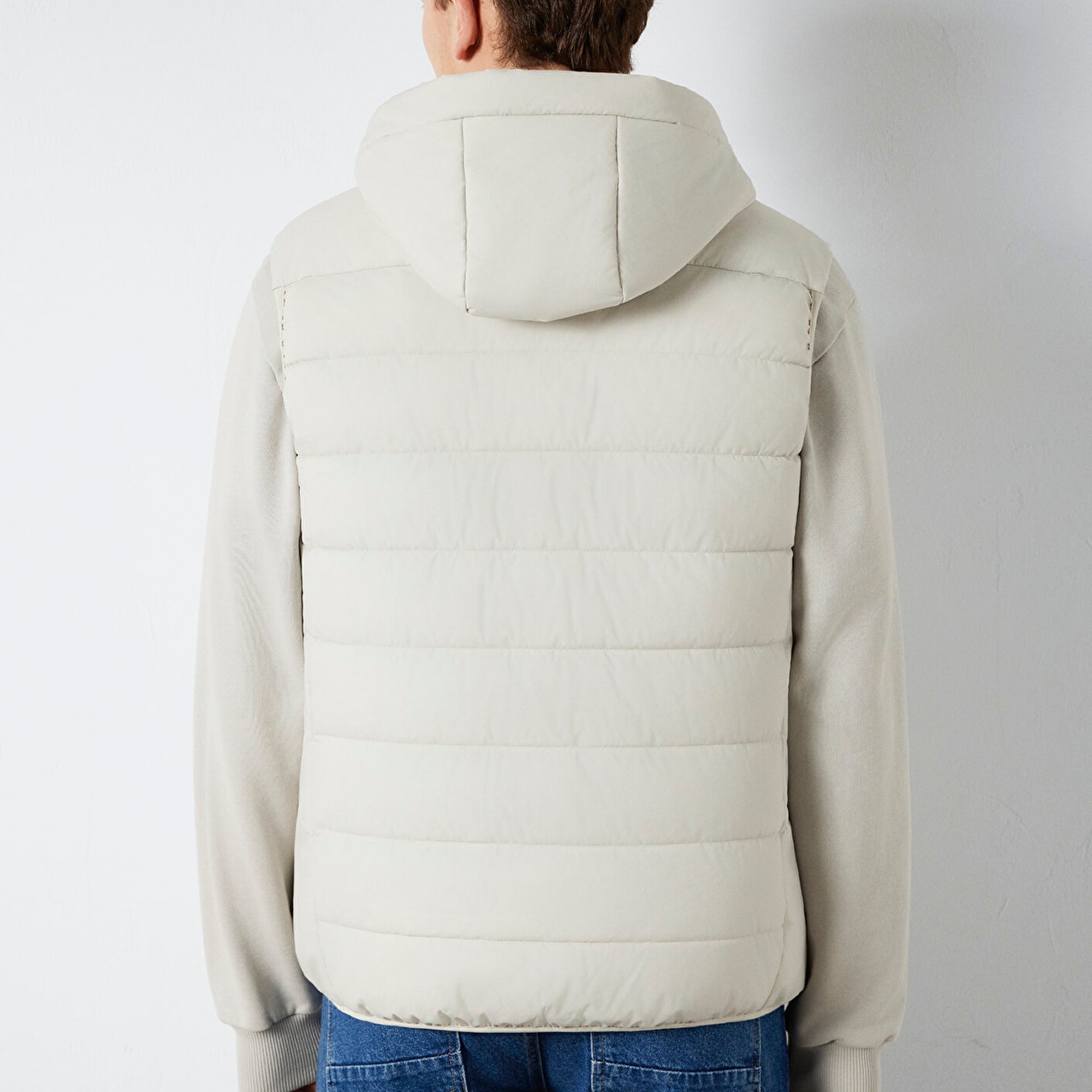 Mavi Mavi Jeans Detaylı Kapüşonlu Ekru Şişme Yelek  0110554-70144