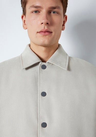  Mavi Gri Biker Ceket Loose Fit / Bol Rahat Kesim 0110767-70075