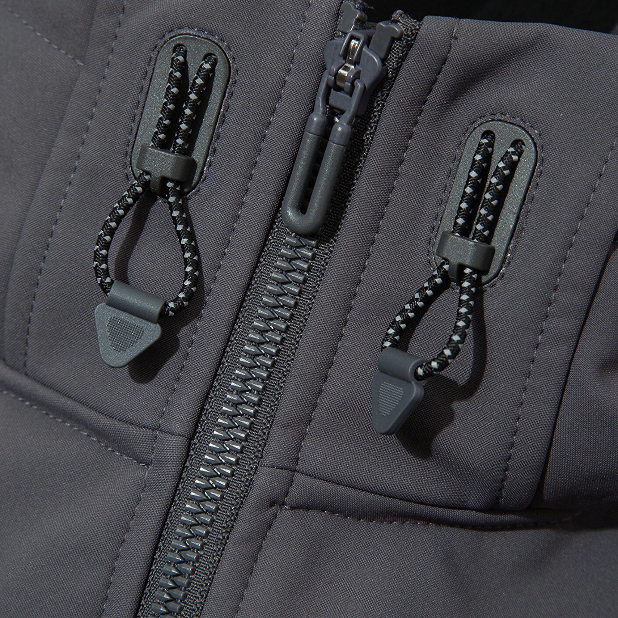 Mavi Kapüşonlu Su İtici Gri Scuba Ceket  0110762-85540