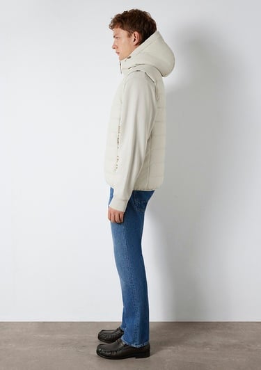  Mavi Mavi Jeans Detaylı Kapüşonlu Ekru Şişme Yelek  0110554-70144