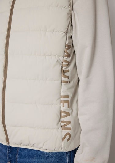  Mavi Mavi Jeans Detaylı Kapüşonlu Ekru Şişme Yelek  0110554-70144