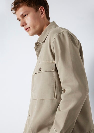  Mavi Kahverengi Gömlek Loose Fit / Bol Rahat Kesim 0211778-70355