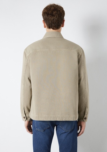  Mavi Kahverengi Gömlek Loose Fit / Bol Rahat Kesim 0211778-70355