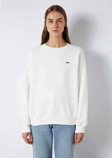  Mavi Mavi Nakışlı Ekru Sweatshirt 1S10366-70057
