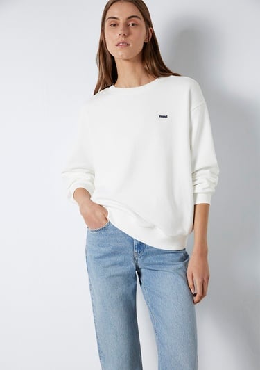  Mavi Mavi Nakışlı Ekru Sweatshirt 1S10366-70057