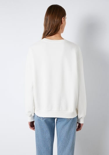  Mavi Mavi Nakışlı Ekru Sweatshirt 1S10366-70057