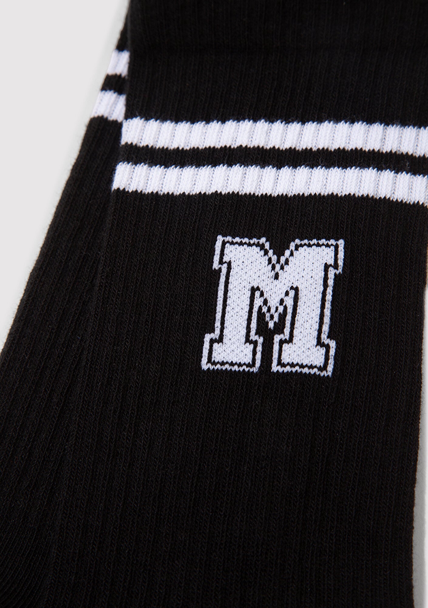 Mavi Baskılı Siyah Soket Çorap 0911108-900