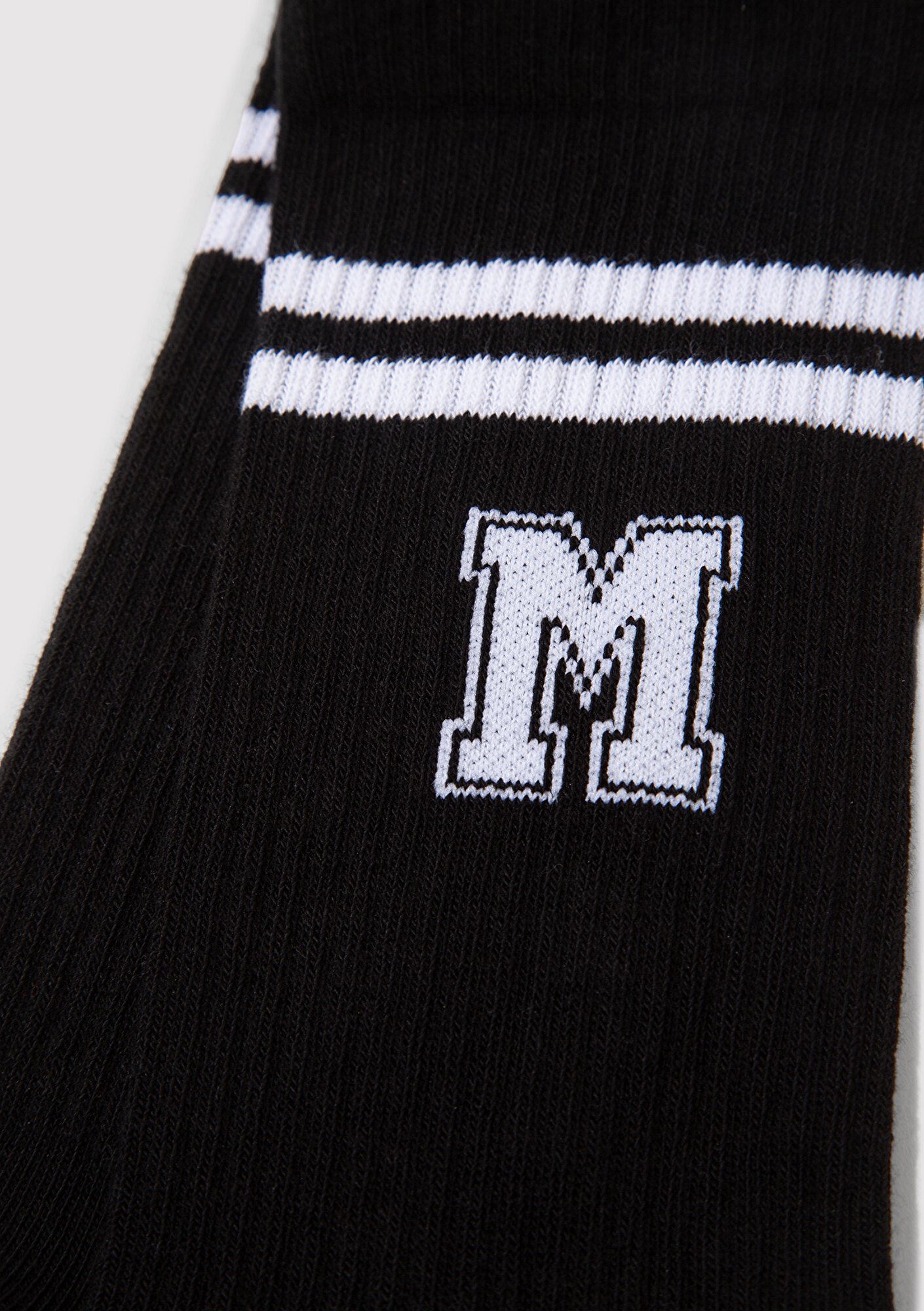  Mavi Baskılı Siyah Soket Çorap 0911108-900