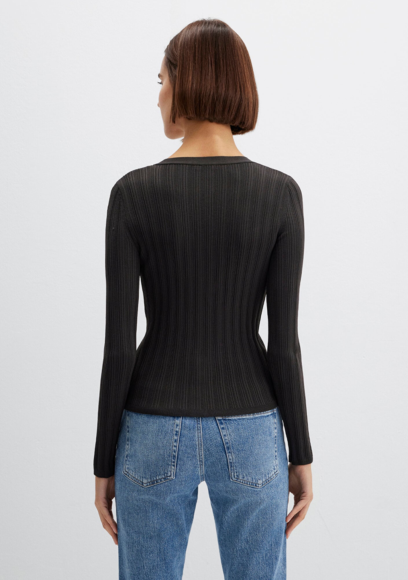 Mavi Antrasit Hırka Fitted / Vücuda Oturan Kesim 1710864-70262