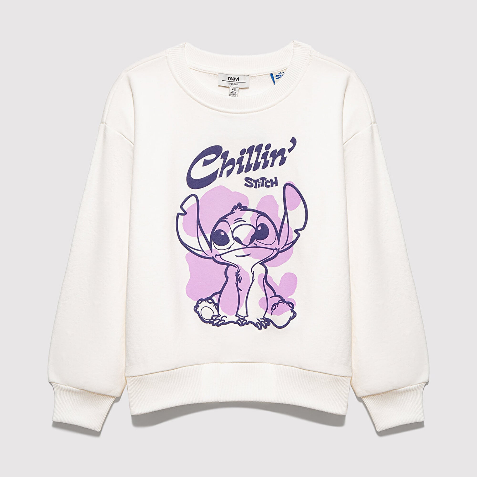 Mavi Stitch Baskılı Ekru Sweatshirt 7S10168-70057