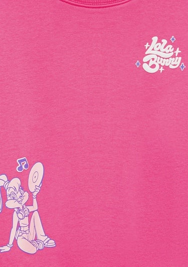  Mavi Lola Bunny Baskılı Pembe Sweatshirt 7S10184-91355