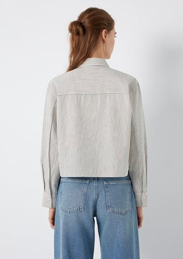  Mavi Çizgili Gömlek Loose Fit / Bol Rahat Kesim 1211394-84014