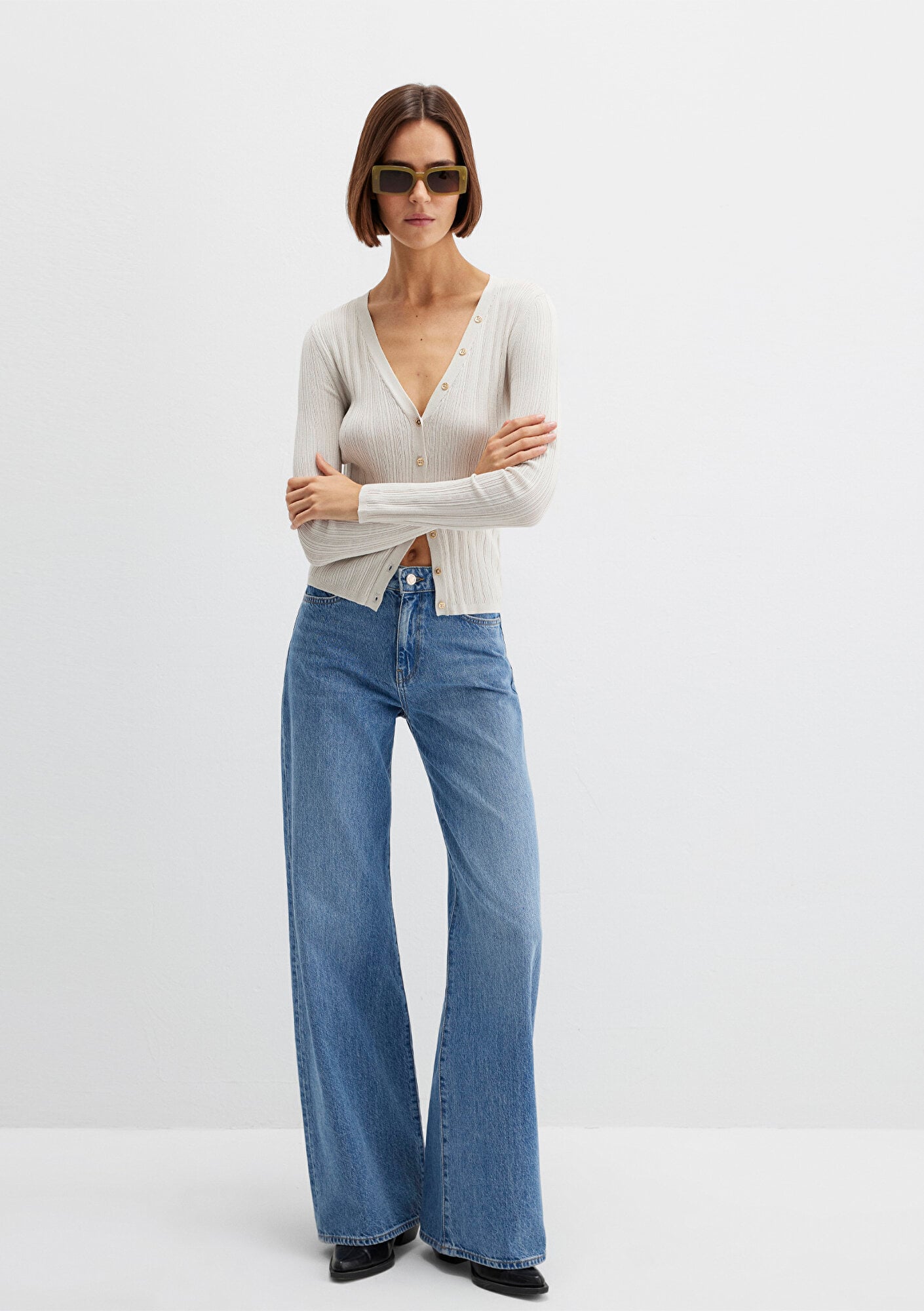 Mavi Antrasit Hırka Fitted / Vücuda Oturan Kesim 1710864-70262