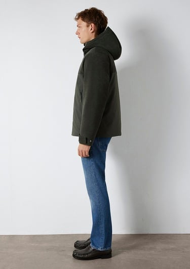  Mavi Kapüşonlu Haki Ceket Regular Fit / Normal Kesim 0110772-71553