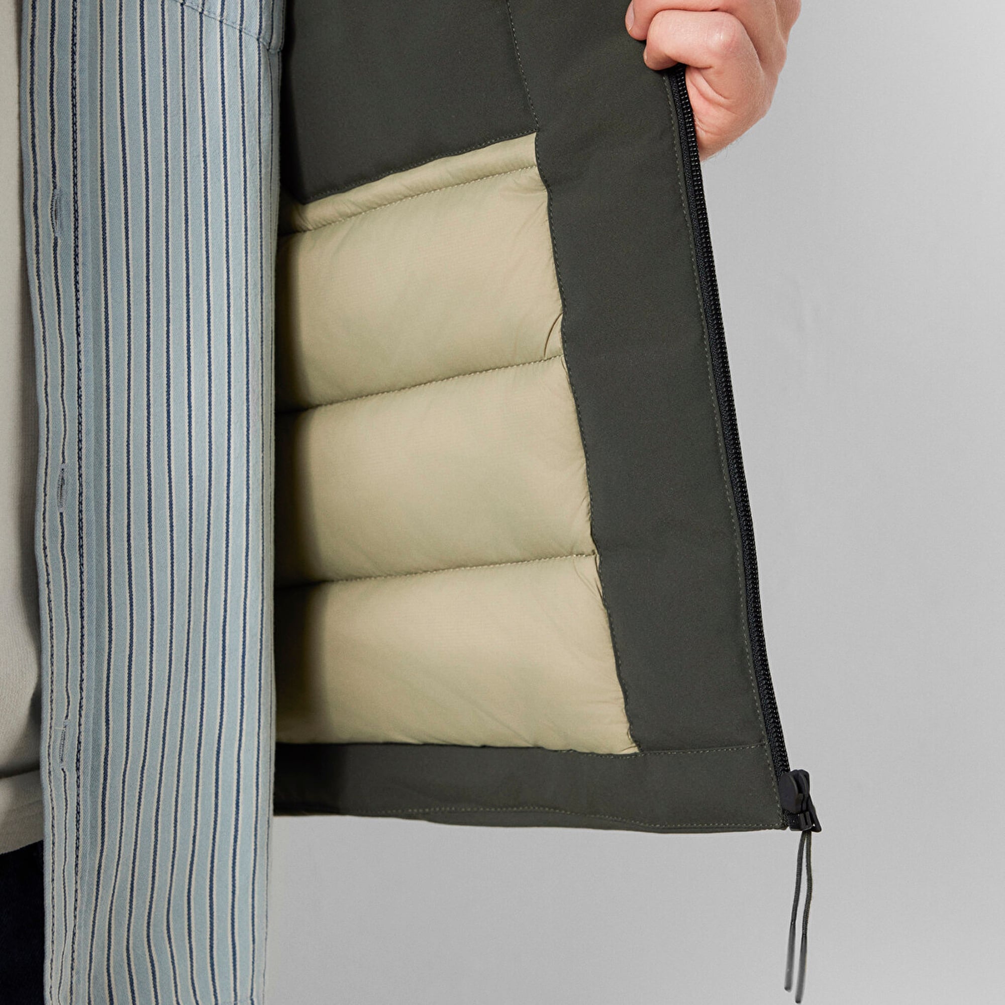 Mavi Kapüşonlu Haki Ceket Regular Fit / Normal Kesim 0110772-71553