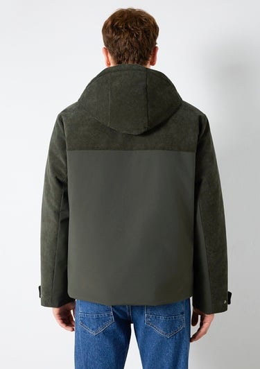  Mavi Kapüşonlu Haki Ceket Regular Fit / Normal Kesim 0110772-71553